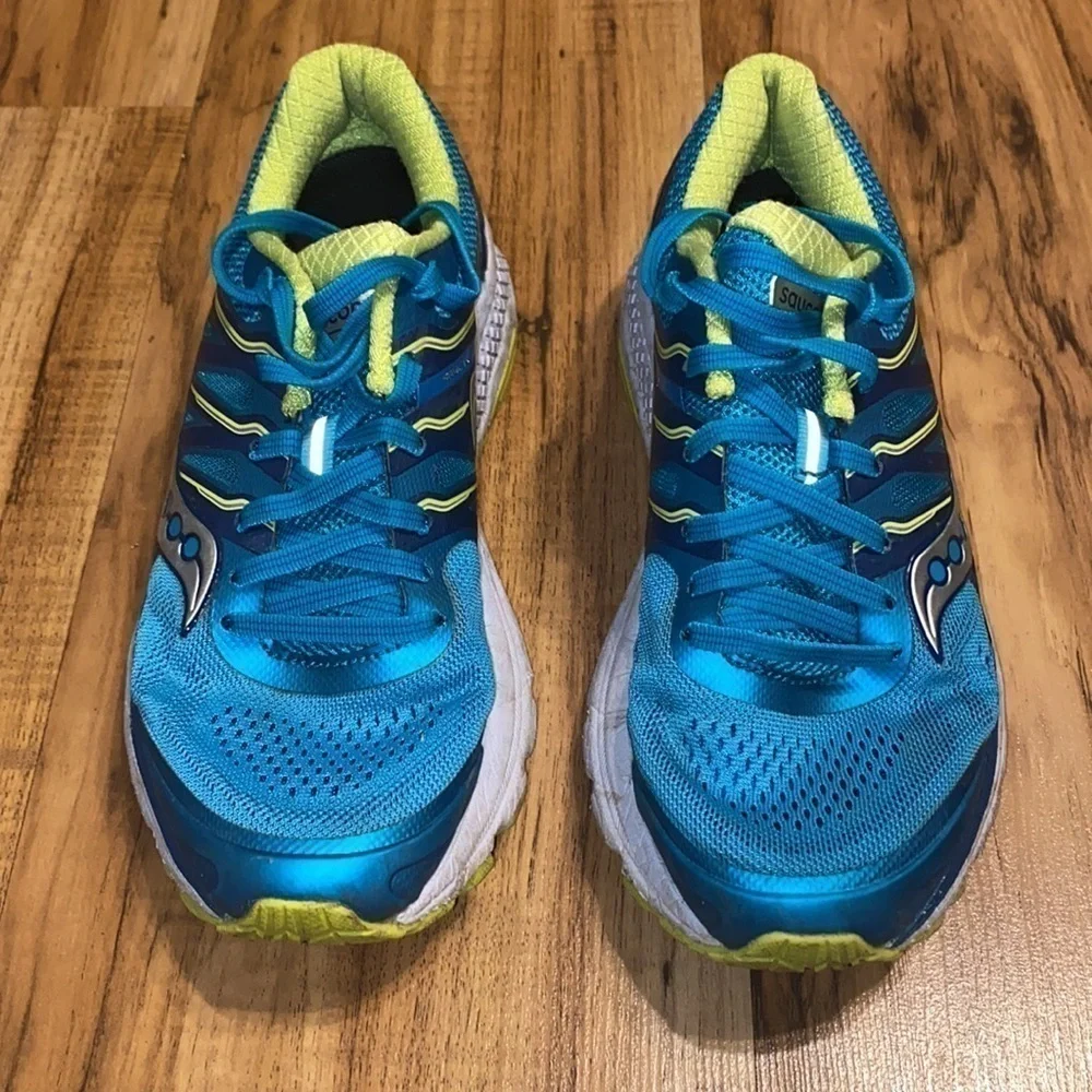 Saucony Women's Omni 16 Running Shoes, Teal/Citron, size 7